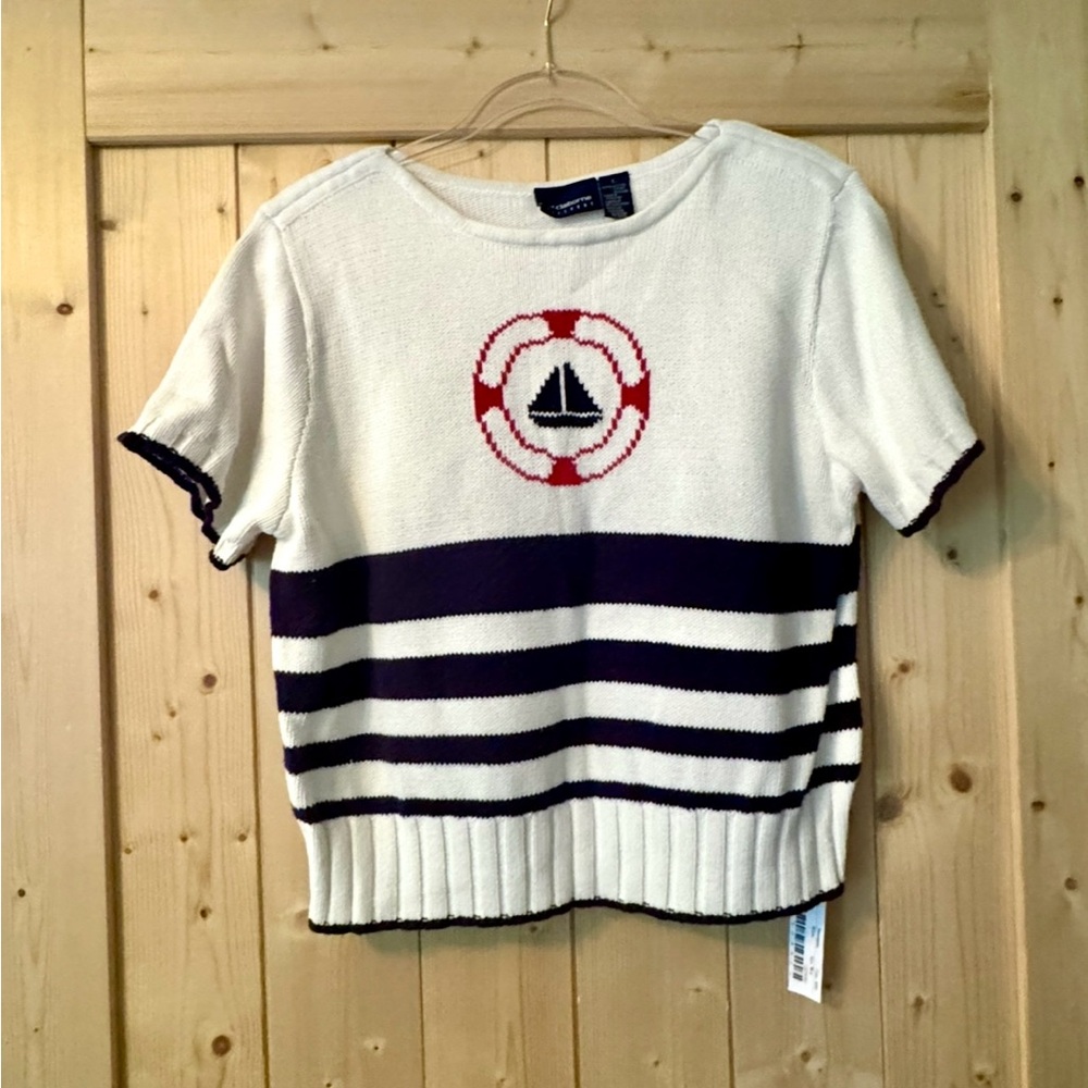 Vintage Liz Claiborne Sailor Summer Sweater